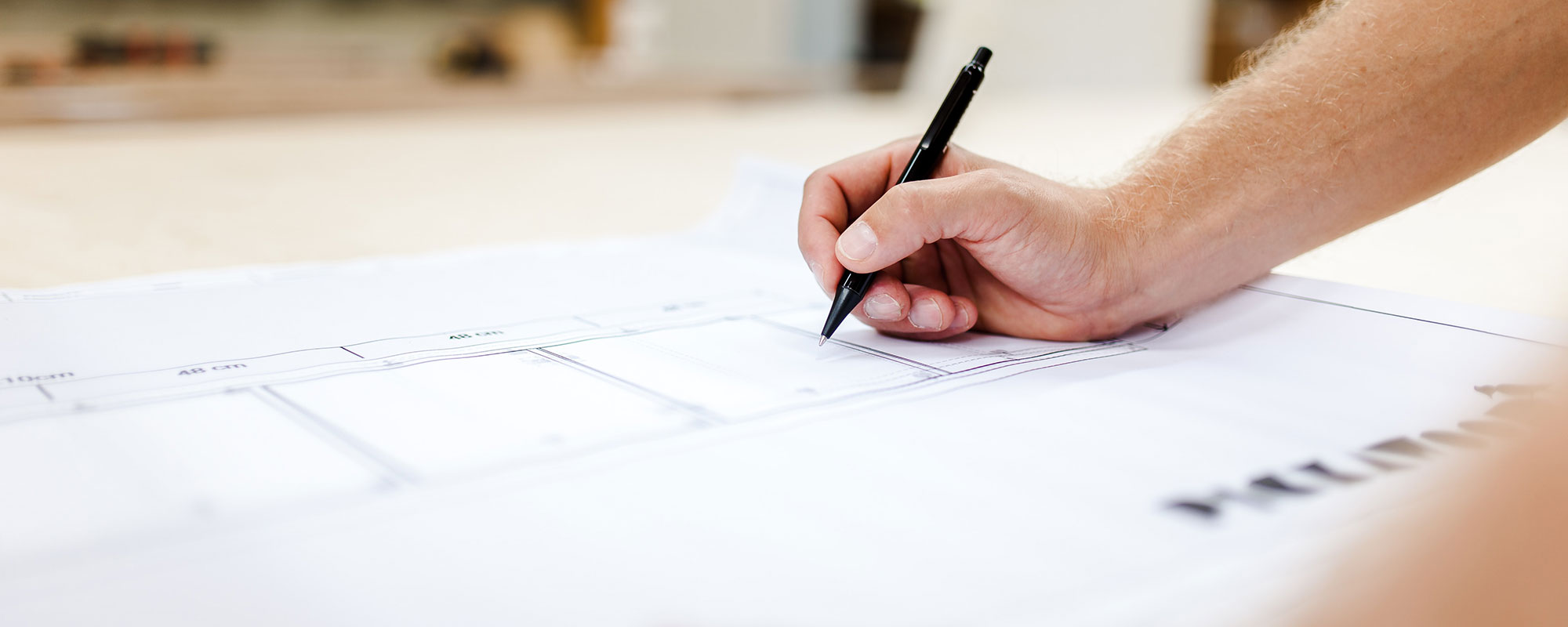 Photo d'un plan technique d'architecte d'intérieur